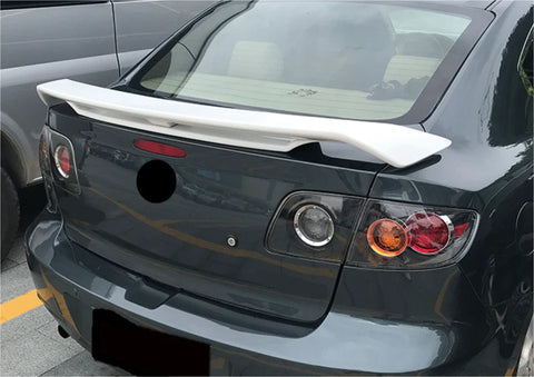 Mazda 3 Sedan Unpainted Double Layer Rear Trunk Spoiler Wing (2004-2009)