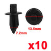 Toyota Lexus Rivets Fastener 50 Pcs Car Bumper Black Plastic