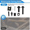 Kawasaki Stainless Steel Rubber Black Windshield Bolts