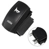 Car Rocker Switch Black ABS Blue LED Speaker Push Button