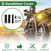 Motorcycle 7/8" 22mm Hand Grips Titanium Tone Square
