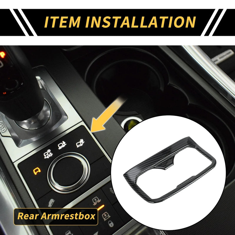 Toyota Tacoma Carbon Fiber Armrest Rear Cup Holder Cover (2016-2023)