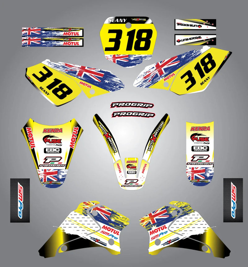 Suzuki DRZ 125 Custom Graphic Kit - AUSSIE PRIDE (2001-2007)