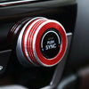 Honda CR-V 4 x Red Air Conditioning Switch & Start Button Ring Trim (2017-2023)