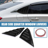 Honda Accord Glossy Black Rear Quarter Vent Window Scoop Louvers (2018-2021)