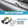 Mazda B2200 (1986-1993) - Silver Tone Black 1 Set Door Lock Cylinder