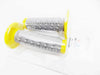 Suzuki RM250 Yellow Grey Diamond Handlebar Grip Set