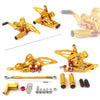 Honda CBR650R 2019-2022, CB650F 2014-2018 Gold Rear Sets Foot Pegs