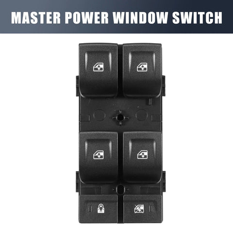Chevrolet (23427098) - Black Plastic Metal Front Left Door Window Switch
