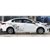 Car Hood Trunk Waist Line Graphics Floral Sticker Decals