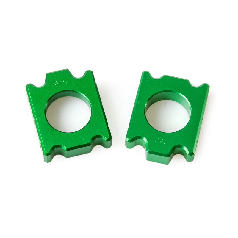 Kawasaki KX125 KX250 KX250F Chain Adjuster Axle Blocks (2003-2016)