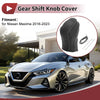 Nissan Maxima (2016-2023) Black Gray Faux Leather Car Gear Shift Knob Cover