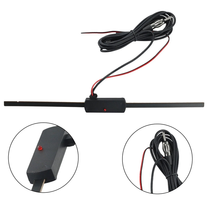 Inline Car Stereo FM/AM Antenna Signal Booster Amplifier