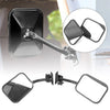 Jeep Wrangler TJ & JK (1997-2017) Black Rectangular Rearview Mirrors