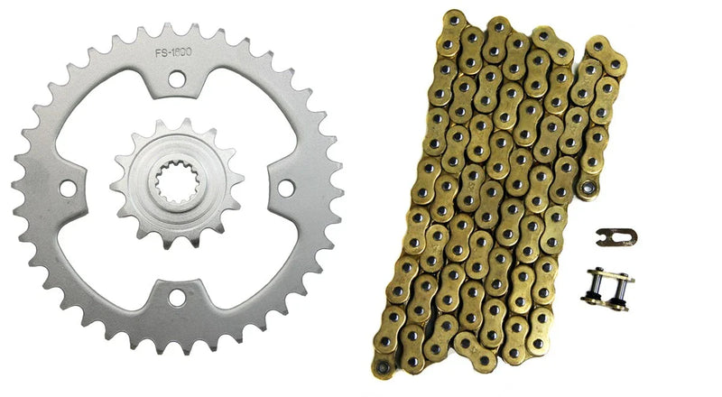Kawasaki KFX450R Gold 520x94 Drive Chain & 14/38 Sprockets (2008–2014)