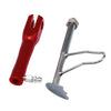Motorcycle Foot Side Stand - Red Adjustable Non-Slip Kickstand