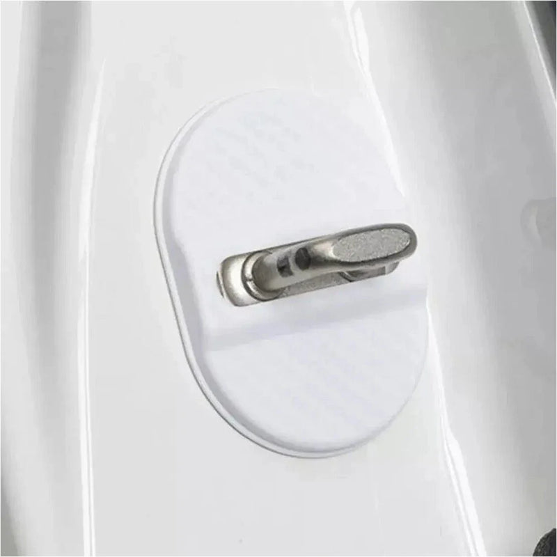 Universal Models White Carbon Fiber Style Car Lock Cover Trim