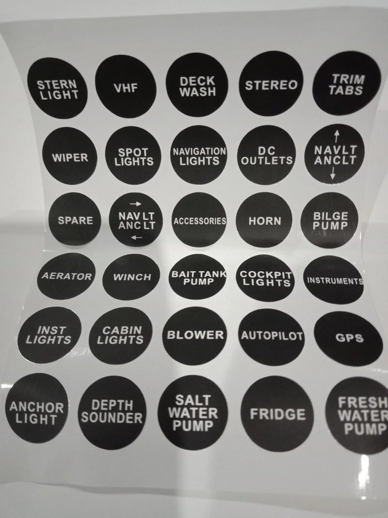 Marine / Caravan IP65 Splashproof Switch Panel LED 6 Gang with Circuit Breakers