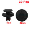 Honda Car Door Clips 30 x 8mm Black Plastic Rivets