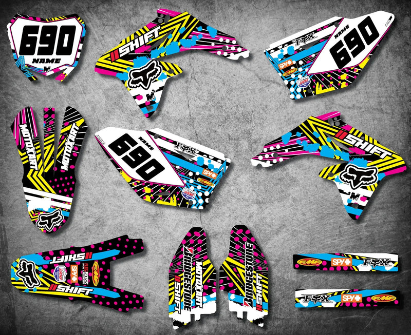 Suzuki RMZ 450 Decals Custom Graphic Kit (2008-2017)