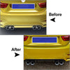 Universal Car 89mm Y Shape Double Exit Exhaust Muffler Tip