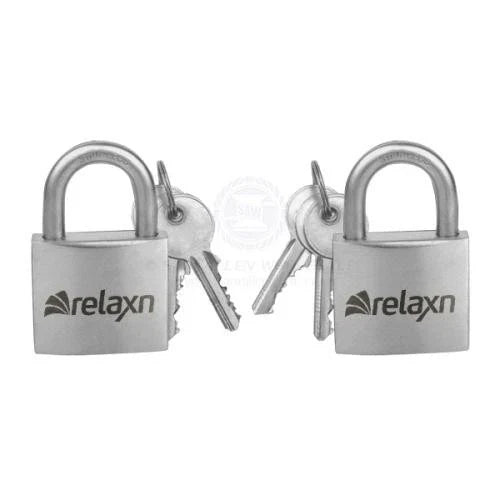 Stainless Steel Keyed Alike Padlocks 40mm - Relaxn 2 Locks with 3 Keys