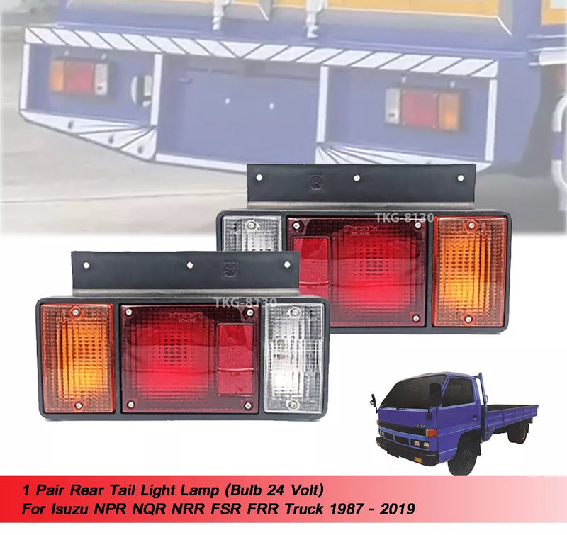 Isuzu NPR NQR NRR FSR FRR Truck 24V 2 x Tail Light Lamps (1987-2019)