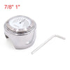 2 x 7/8" & 1" Motorcycle Handlebar Temp Thermometer Gauge Watch Silver