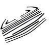 Lexus RX270 RX350 RX450h Gloss Black Window Strip Moulding (2008-2015)