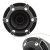 Harley X350 Black & Silver Frame Hole Cover Caps