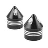 Harley Touring Dyna Road King Black & White Front Axle Cap Nuts