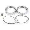 Harley Road King FLHR Chrome Deep Dish Turn Signal Bezels (1994-2023)