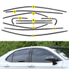 Toyota Camry (2018-2024) Stainless Steel 10 x Window Cover Trim Strips