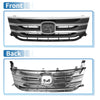 Honda Odyssey (2011-2012) Chrome Silver Tone Front Upper Bumper Grille