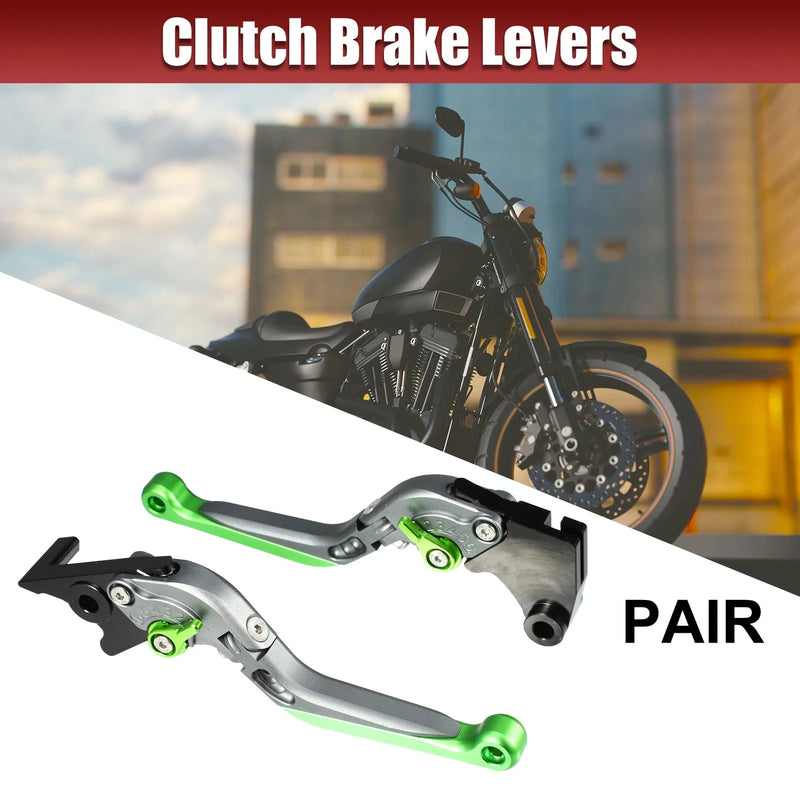 Kawasaki Z250SL 2 x Brake Clutch Levers Titanium Tone Green