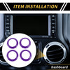 Jeep Wrangler JK JKU (2011-2017) Purple AC Vent Dashboard Decoration Rings