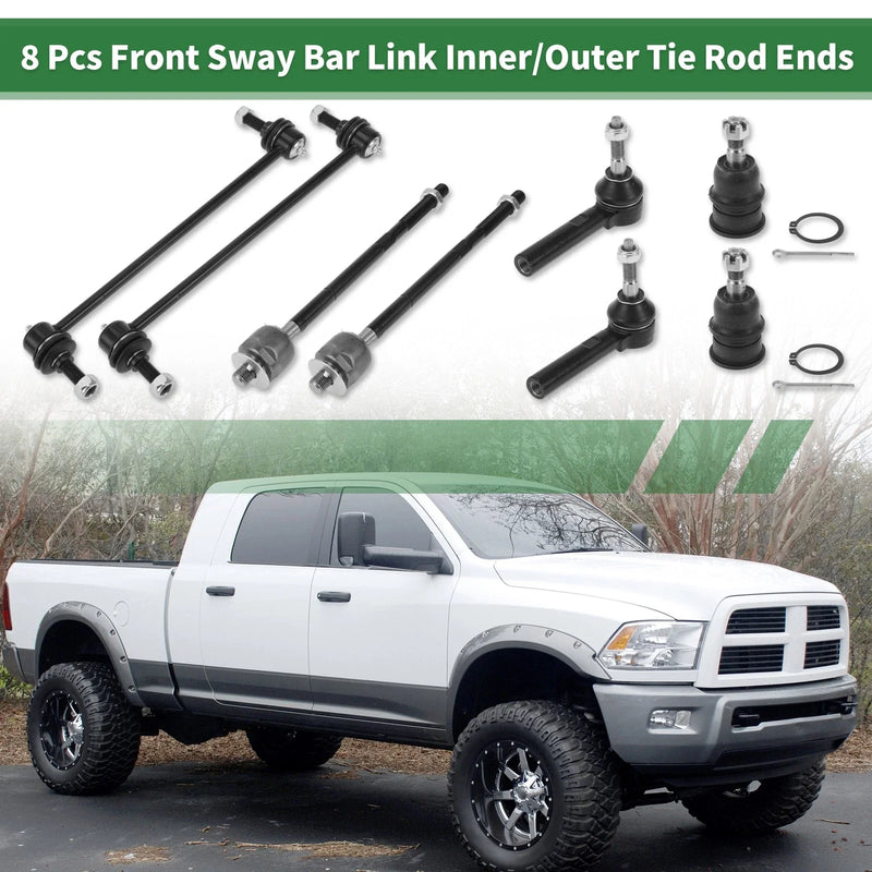 Dodge Caravan 8x Front Suspension Kit Tie Rod End & Sway Bar Link
