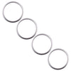 BMW X6 E71 Silver Inner Door Speaker Ring Cover Trim Kit (2008-2014)