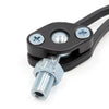 Motorcycle 8mm 10mm Thread Dia Rearview Mirror Black Gray