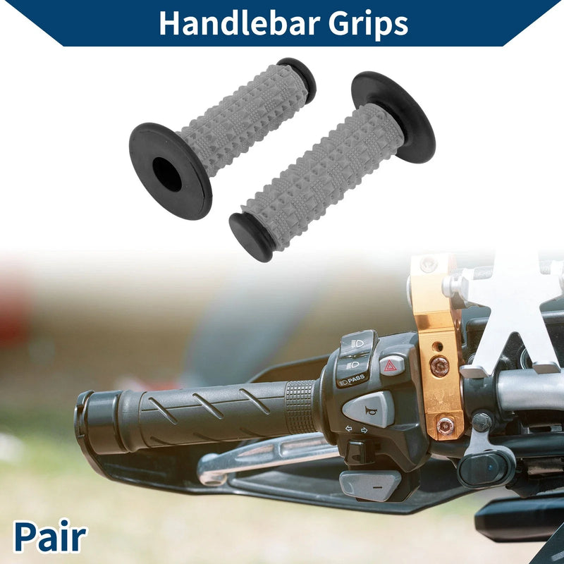 Motorcycle - Soft Rubber Black 22 x 24 mm Hand Grips Cover