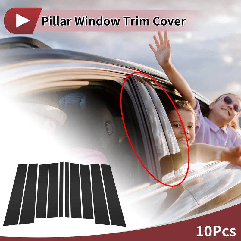 Mercedes-Benz GL-Class (2007-2012) Black 10 x Car Door Pillar Window Trim