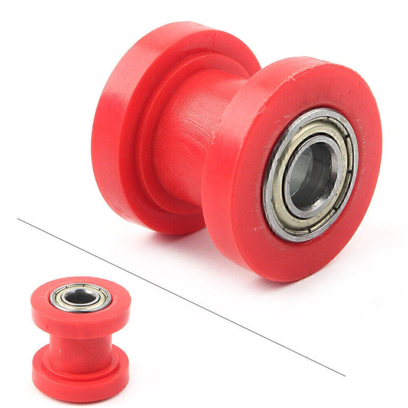 Mini Bike ATV 1x Red 10mm Chain Roller Slider Tensioner