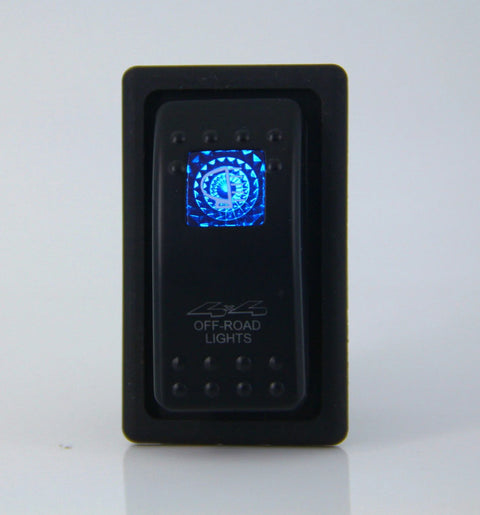 4X4 Dual LED Laser Etched Offroad Lights with Rocker Switch