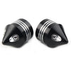 Harley Electra Glide Sportster 2 x Black Thick Front Axle Nut Covers (2000-2023)