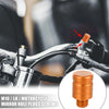 Motorcycle 2 x M10x1.25 Left Side Mirror Hole Plug Screw