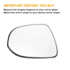 Honda Jazz Left Side White Mirror Glass w/ Back Non-Heated (2002-2004)