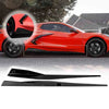 Corvette C8 Side Skirts 5VM Style Extensions Rocker Panels Carbon Look (2020+)