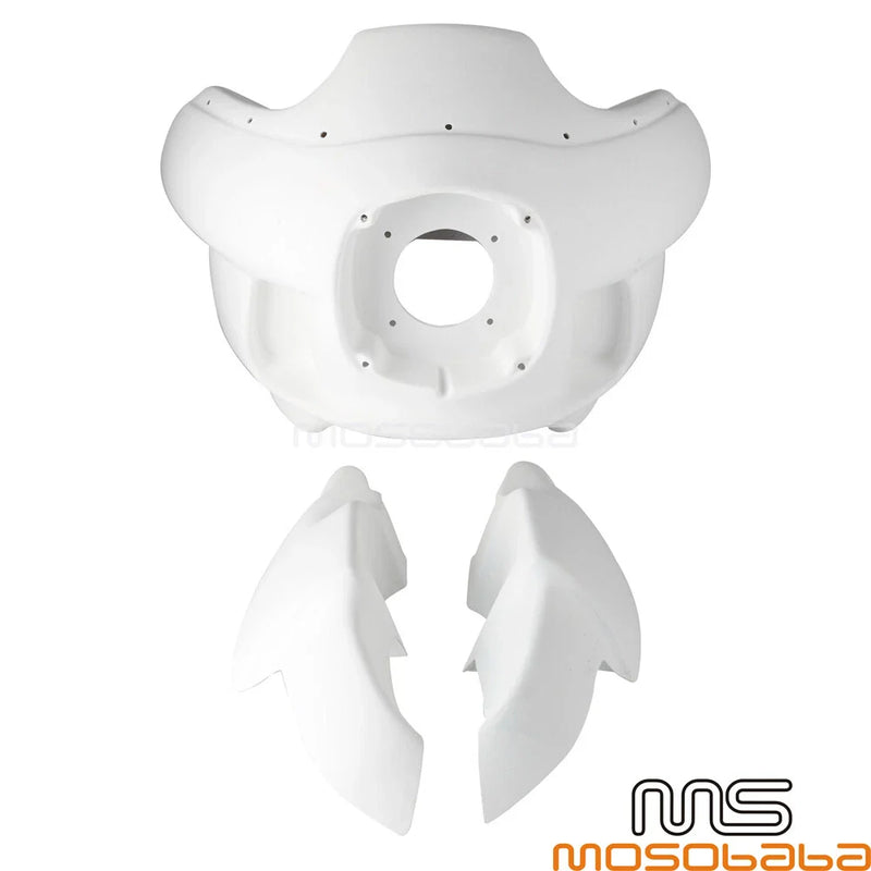 Harley Street Bob 114 White Front Upper & Lower Fairing Kits (2021-23)
