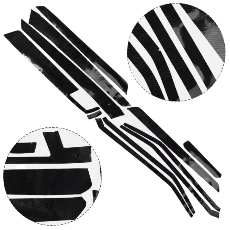 Mercedes E-Class W212 Glossy Carbon Fiber Interior Trim Decals (2010–2017)