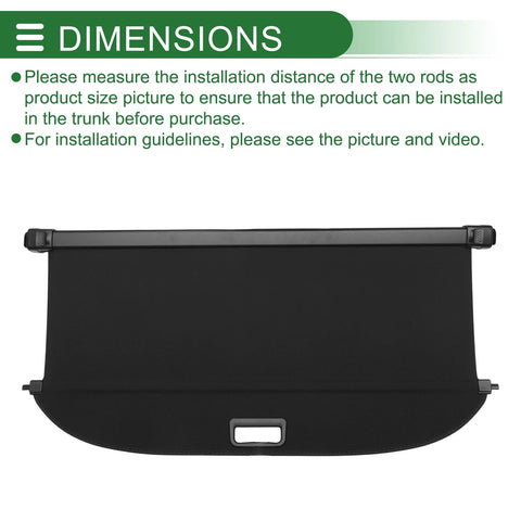 CHEVROLET Menlo Gloss Black Car Trunk Retractable Cargo Cover (2020-2023)